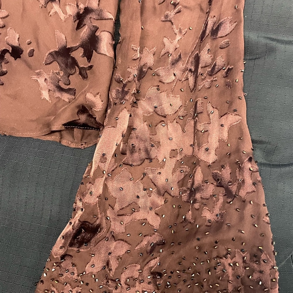 Papell Boutique Mauve Floral Blouse - Picture 4 of 6